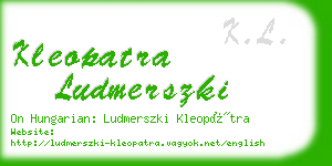 kleopatra ludmerszki business card